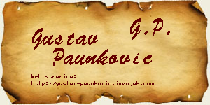 Gustav Paunković vizit kartica
